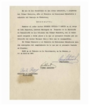 Fidel Castro Document Signed as Prime Minister From 1960